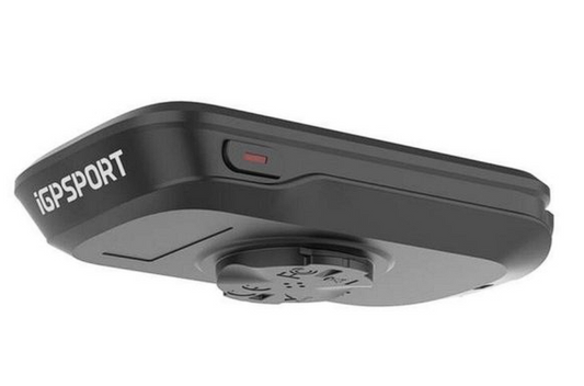 BSC300T Fietscomputer Onderkant met iGPSPORT Logo en Bevestiging