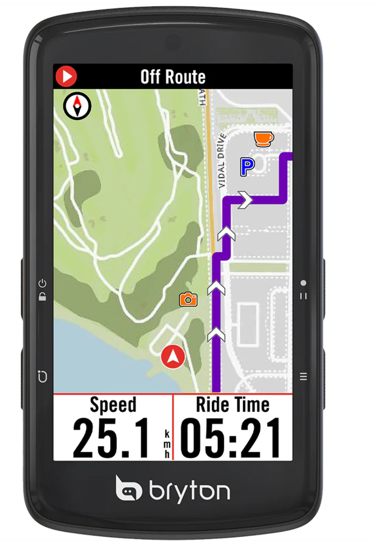 Bryton Rider S810E Voorkant Navigatie