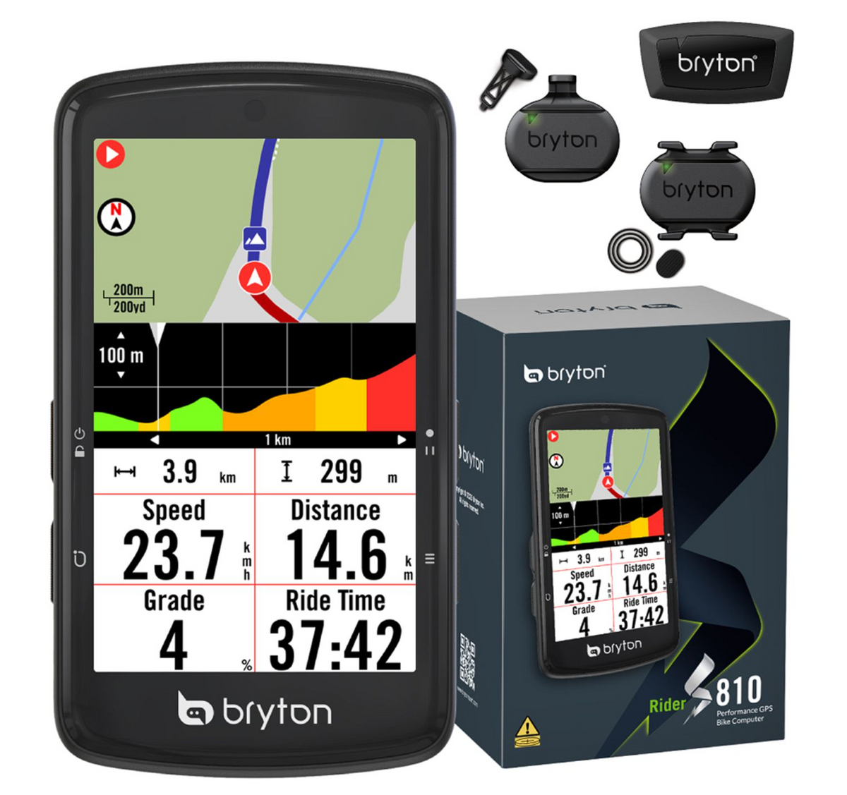 Bryton Rider S810 GPS Fietscomputer – 3.5" Touchscreen