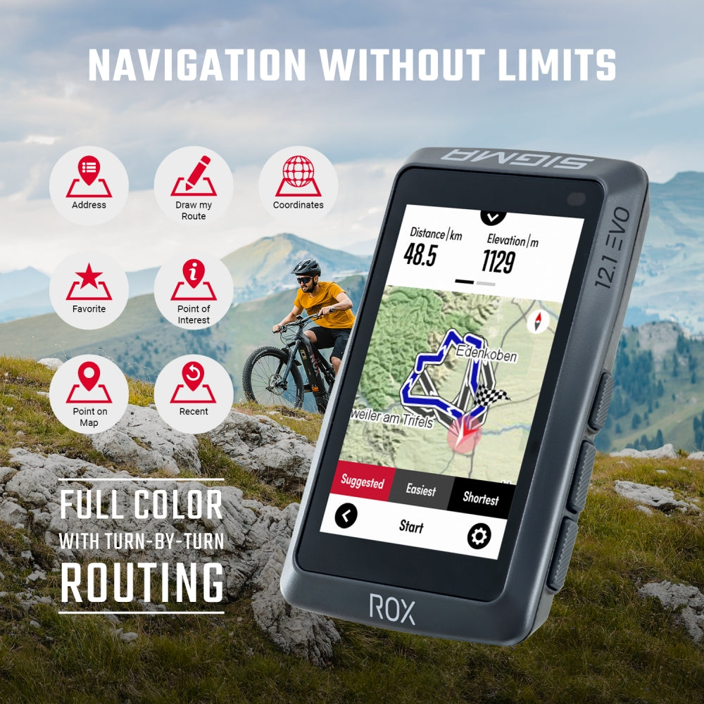 Fietscomputer Sigma Rox 12.1 EVO GPS