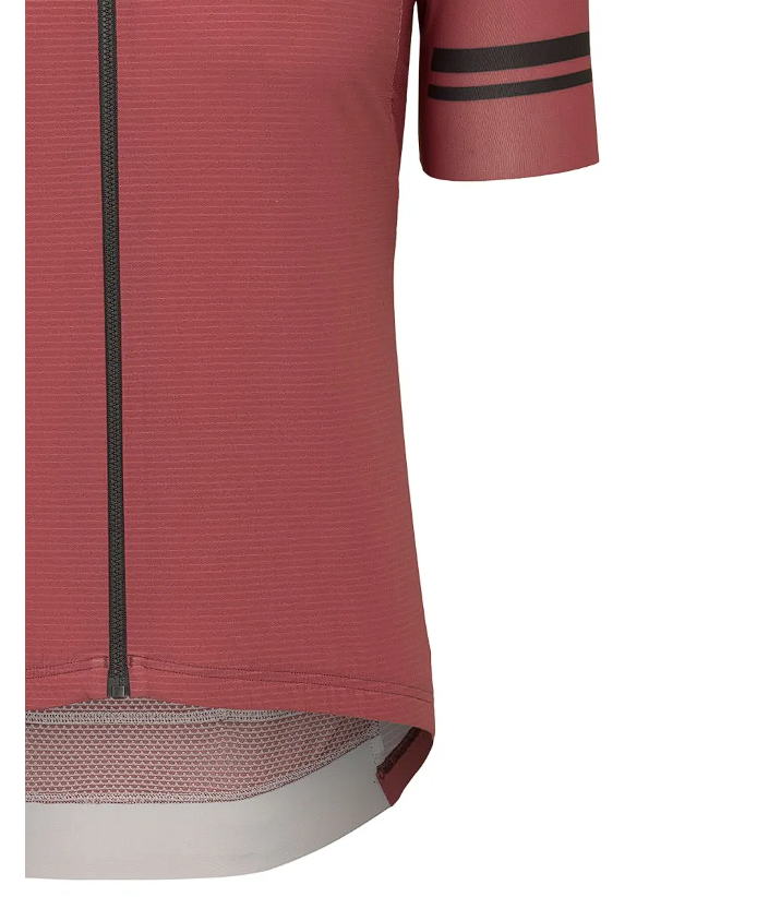AGU High Summer Fietsshirt Ss Performance Heren Rose Brown Detail stof en antislit onderkant