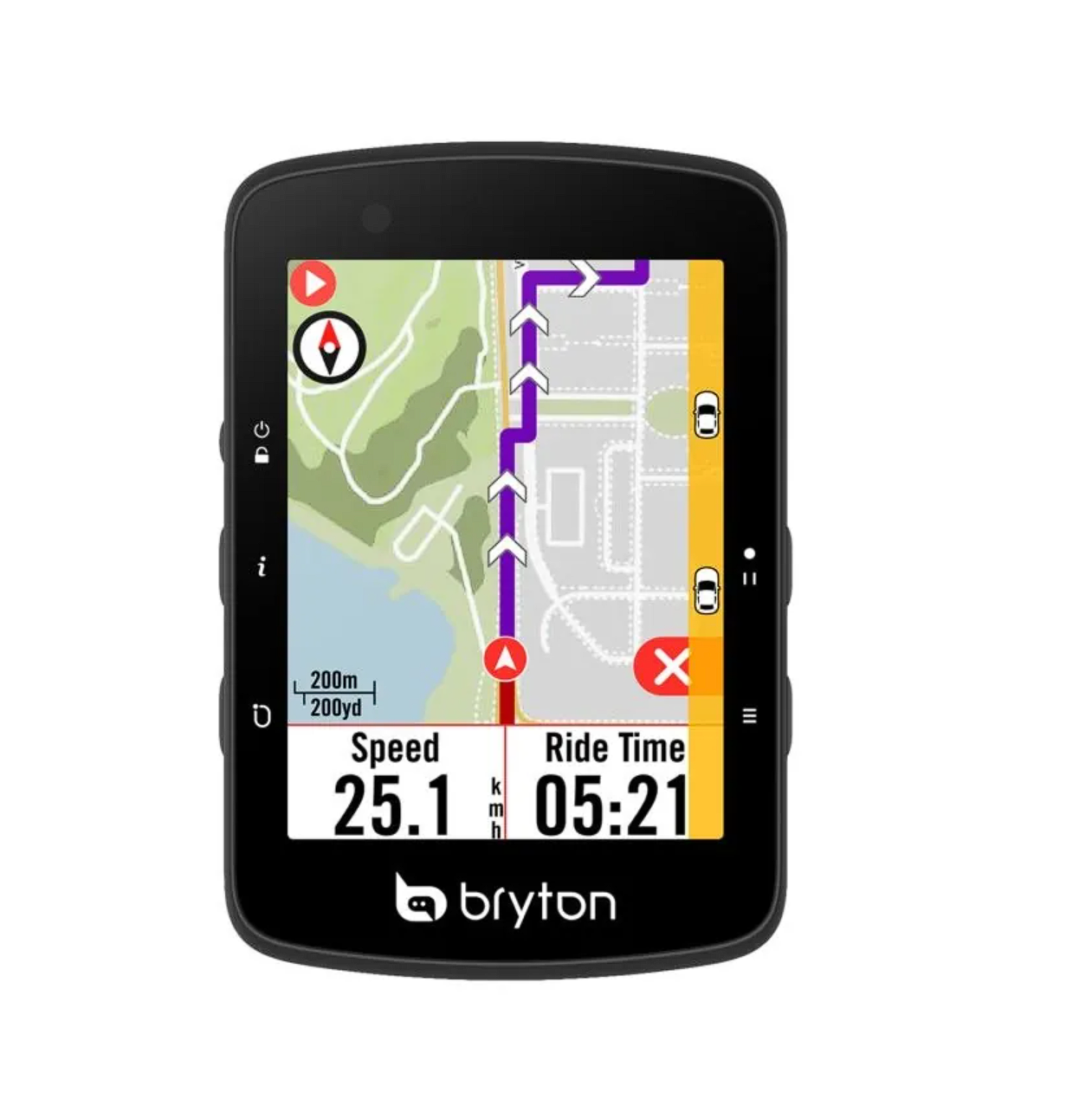 Bryton Radar 650E Fietscomputer voorkant navigatie