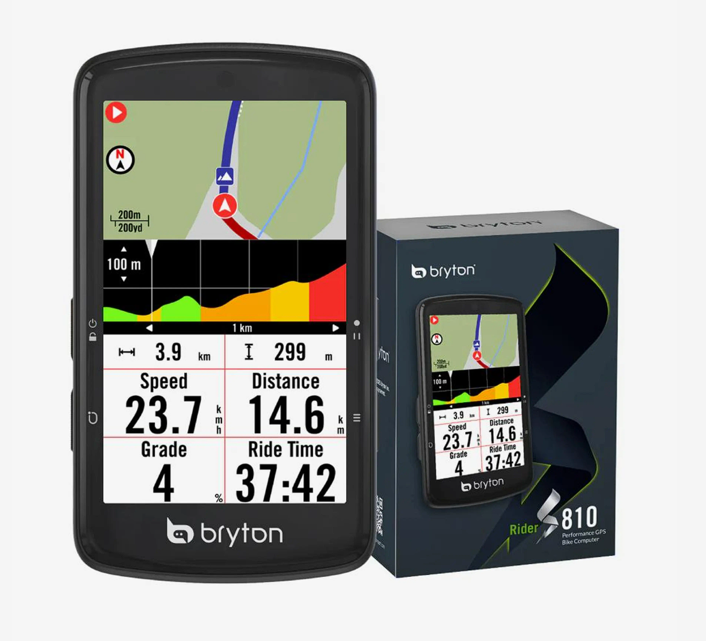 Bryton Rider S810 E Voor kant met Doosje