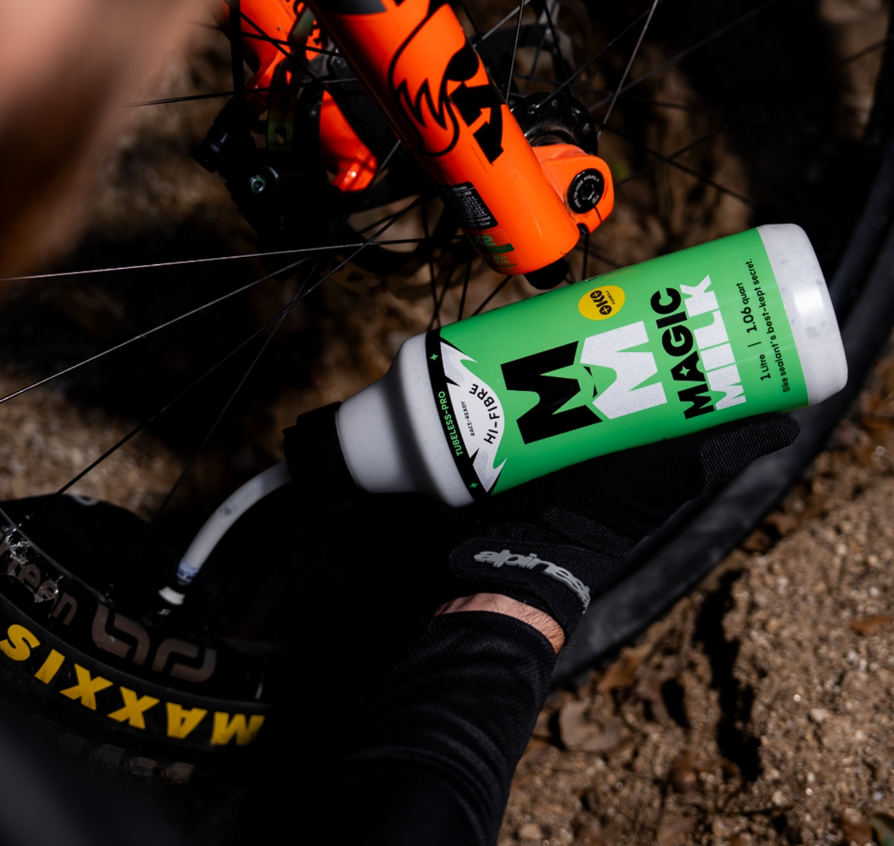 Magic Milk Sealant voorbeeld in wiel