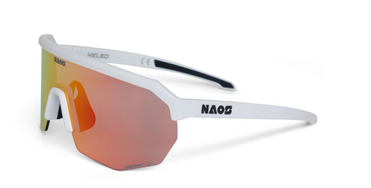 Naos Helbo Photochromic Fietsbril – Matte White / Black Red