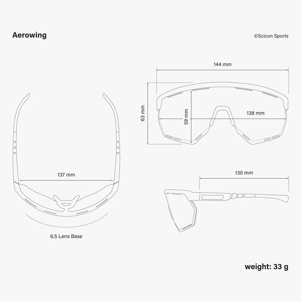 SCICON Aerowing Race Silver/Wit maatvoering