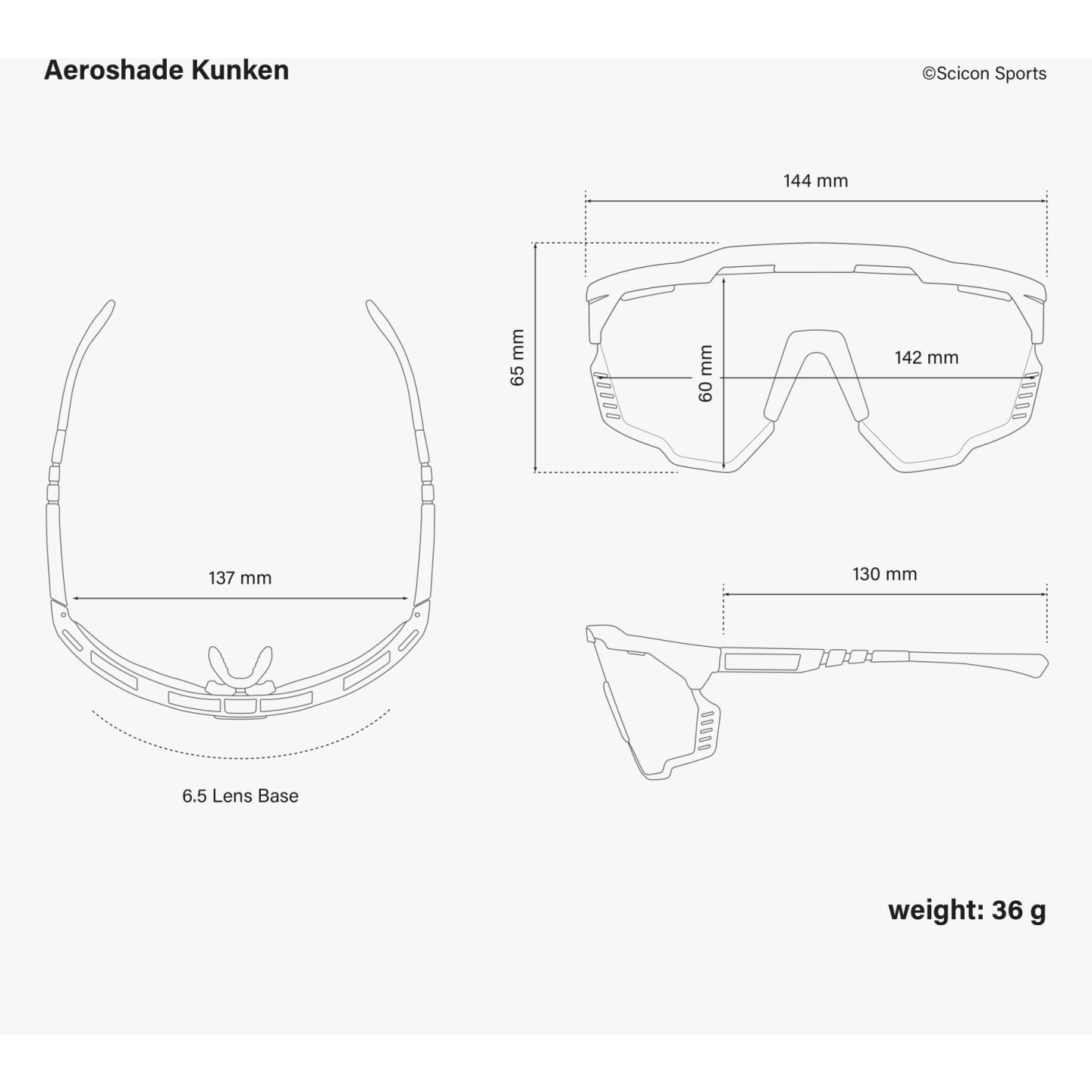 Scicon Aeroshade Kunken Blauw/Zwart maatvoering