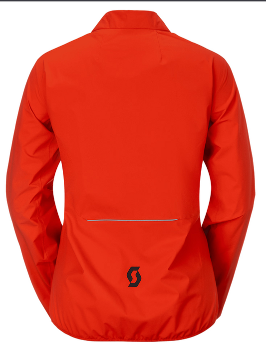 Scott Endurance Waterproof Fietsjack Rood Achterkant