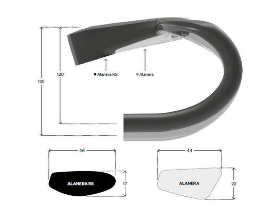 Deda Elementi Alanera RS geintergeerd stuur 100mm x 40cm
