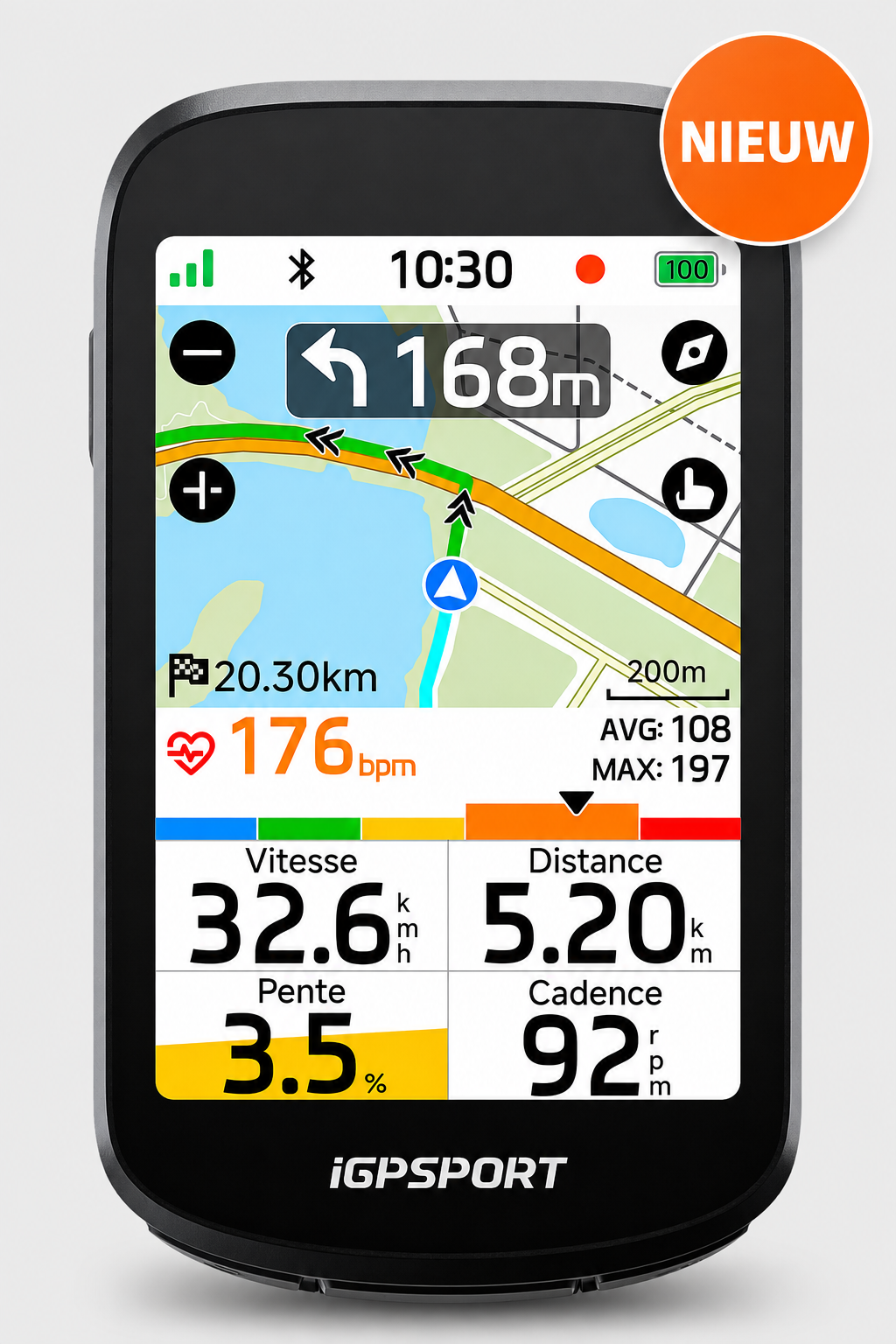 iGPSPORT BSC500 GPS Fietscomputer – 3.3" Touchscreen