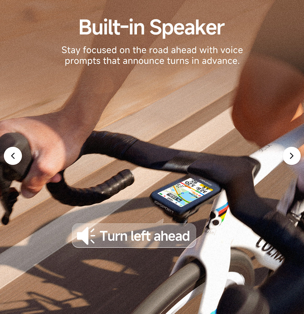 iGPSPORT BSC500 3.3 inch touchscreen navigatie met geluid