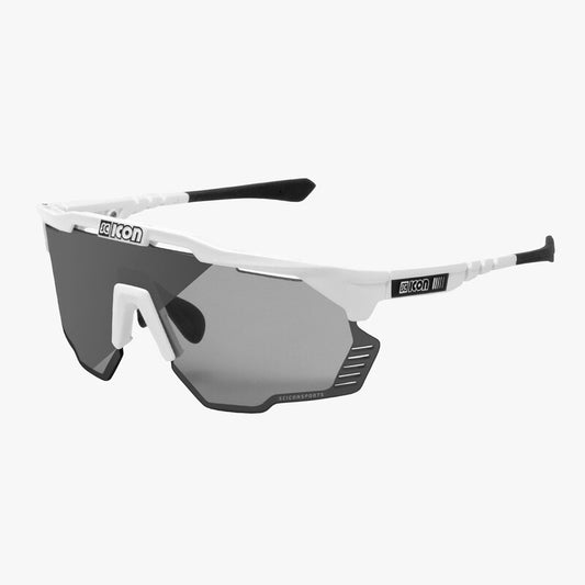 SCICON Aeroshade Kunken Sport Zonnebril Photocromic Silver White Gloss